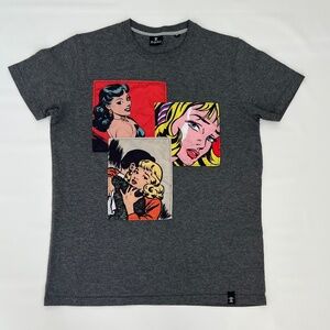 Comic Strip Shirt M Pop Art Graphic Tee - bad girl, Lichtenstein illustrations